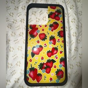 Wildflower strawberry iPhone 14 Pro Max case